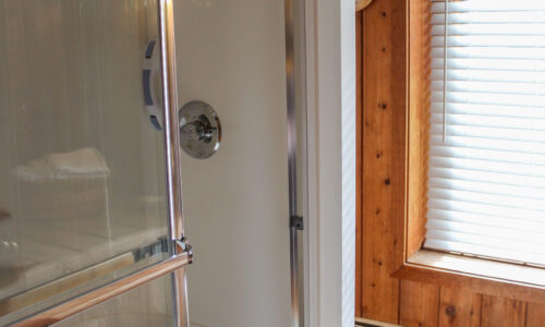 photo of shower in bathroom of Sun Suite at Blue Rock Bed and Breakfast